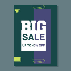 Christmas Sale modern banner in the Memphis style