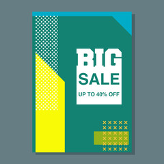 Christmas Sale modern banner in the Memphis style