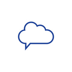 cloud Icon computing concept. line style vector illustration