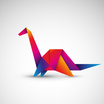 dinozaur origami wektor