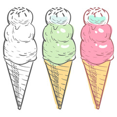 Coloring ice cream