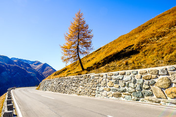 road at the grossglockner mountain