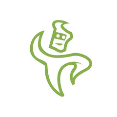 abstract character shows arms symbol, outline of strong abstract character, symbol design, isolated on white background. 