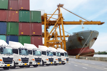 Naklejka premium Shipping logistics background