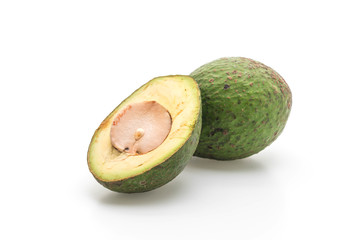 fresh avocado on white background