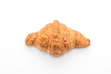 wholewheat croissant on white background