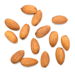 almonds on white