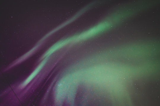 Green And Purple Northern Lights