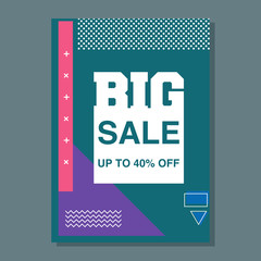 Christmas Sale modern banner in the Memphis style