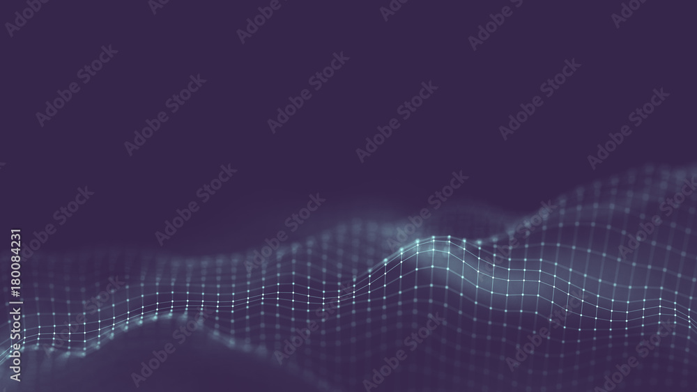 Poster data technology abstract futuristic illustration . low poly shape with connecting dots and lines on 