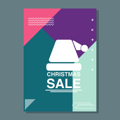 Christmas Sale modern banner in the Memphis style