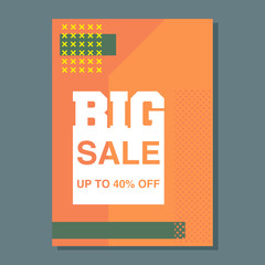 Christmas Sale modern banner in the Memphis style