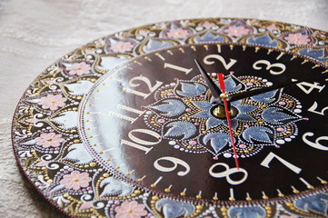 Black round handmade watches