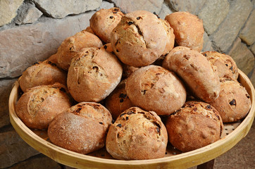 Delicious bread at the bakery      