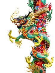 Fototapeta na wymiar Chinese golden dragon statue