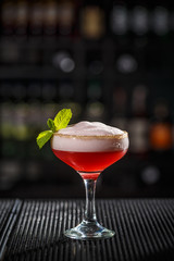 Cocktail with egg foam