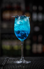 Blue lagoon cocktail