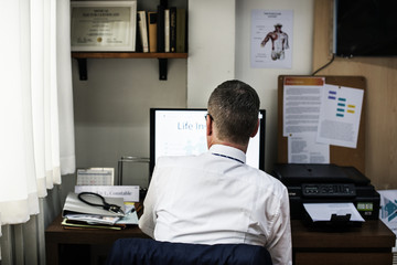 Doctor working in a hospital