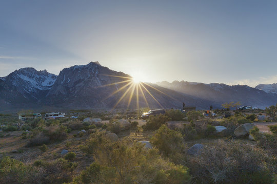 Sonnenuntergang am Tuttle Creek Campground