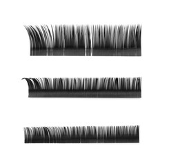 False eyelashes on white background