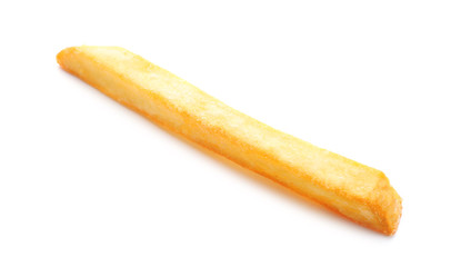 Yummy french fry on white background