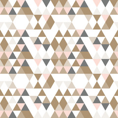 Geometric abstract pattern with triangles in muted  retro colors.