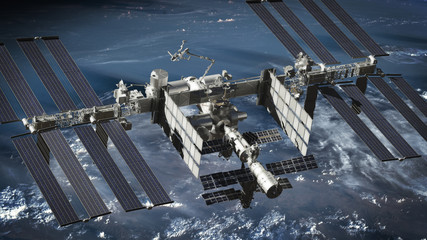 International Space Station, satellite, orbiting © Adam