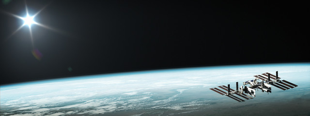International Space Station, satellite, orbiting © Adam
