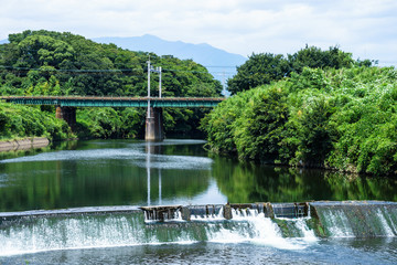 東海道本線と黄瀬川