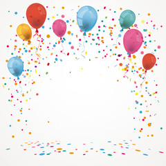Balloons Colord Confetti