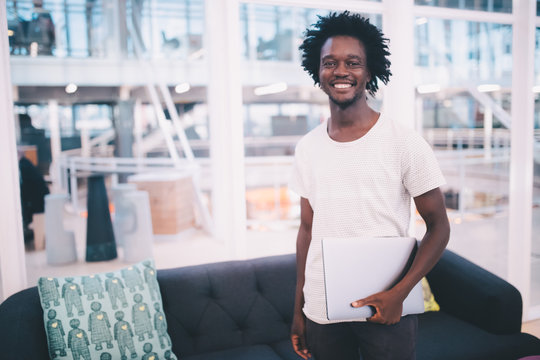 Portrait of afro american adult in the office