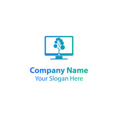 tree computer logo design