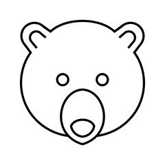 Bear icon animal design logo vector illustration