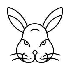 Rabbit icon animal design logo vector illustration