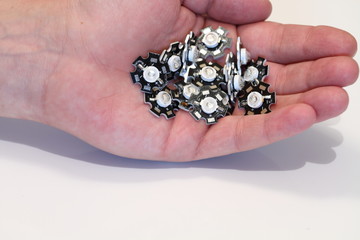 Soldering light-emitting diodes LED with own hands