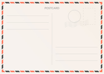 Vector postcard. Postal card illustration for design