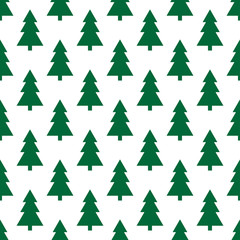 Christmas trees pattern. Vector illustration