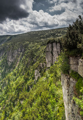 Labský důl, Pančavský vodopád, Krkonoše, Giant Mountains, Riesengebirge, Karkonosze, Dolina Łaby rozległa panoramaa