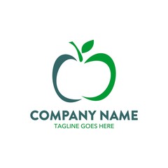 apple logo. editable. vector