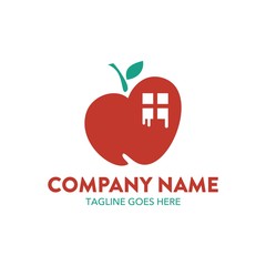 apple logo. editable. vector