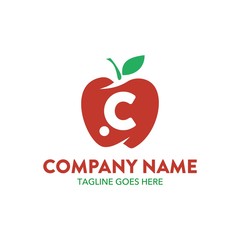 apple logo. editable. vector