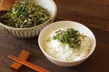 カブの葉とジャコのふりかけ