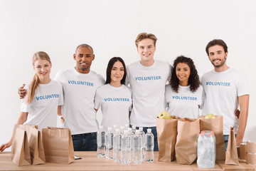 multiethnic group of volunteers