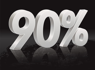 Black Friday, 90 percent discount. Poster to announce sales, especially those of Black Friday. The file contains gradient meshes and opacity masks.