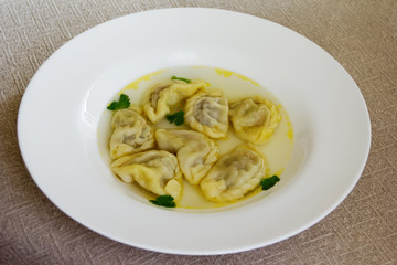 Russian homemade pelmeni