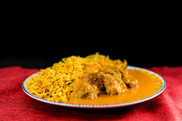 Handmade Indian curry chicken rice
