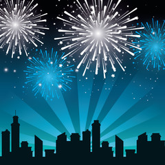 brightly colorful fireworks background