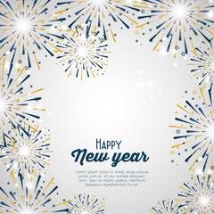 colorful fireworks happy new year background