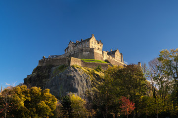 Edinburgh Castle, one of the most famous landmark of Scotland. City of Edinburgh, United Kingdom - obrazy, fototapety, plakaty