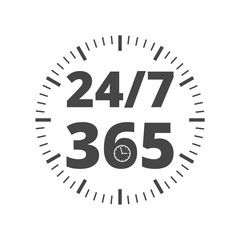 Open 24/7 - 365, 24/7 365, 24/7 365 sign